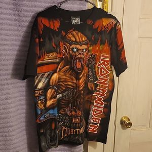 Nwot, Lg, Vintage Rare MaxxRock Iron Maiden MuayThia Concert Tee Shirt